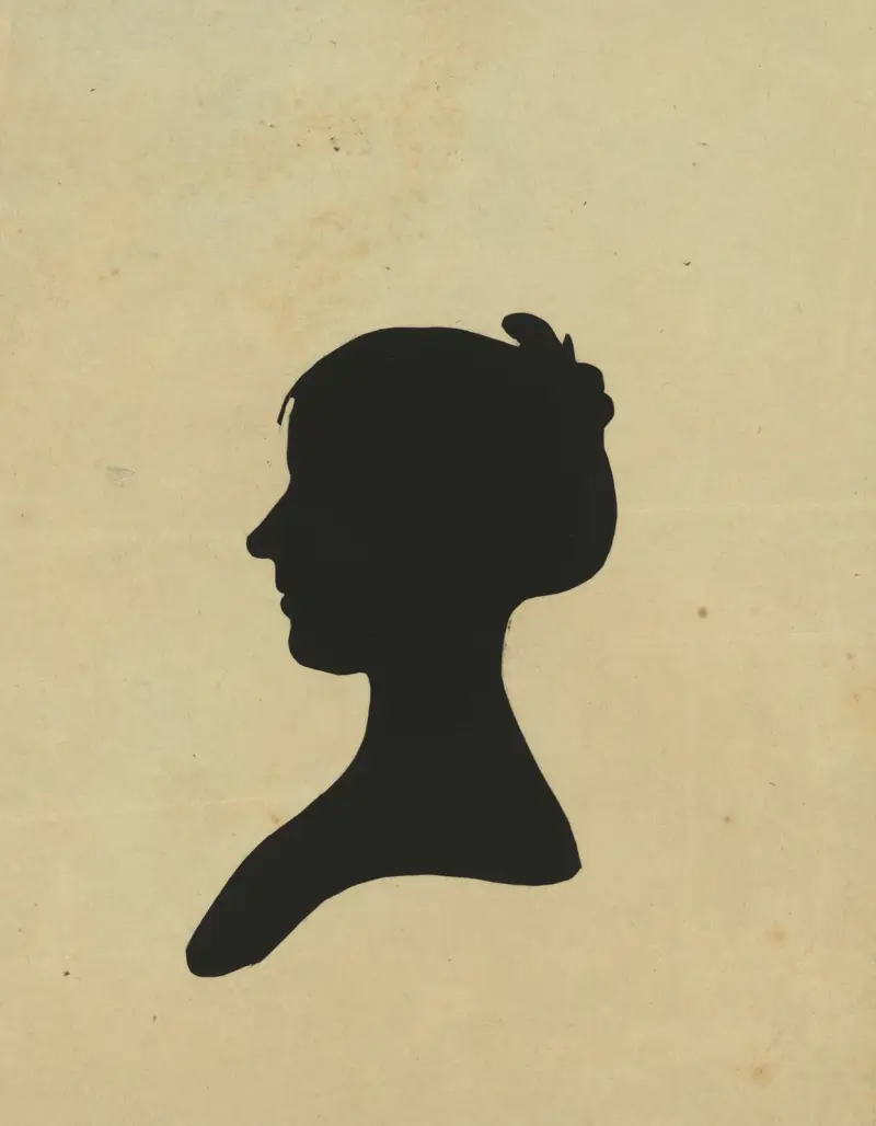 Silhouette of woman facing left, no. 6 av Charles Willson Peale