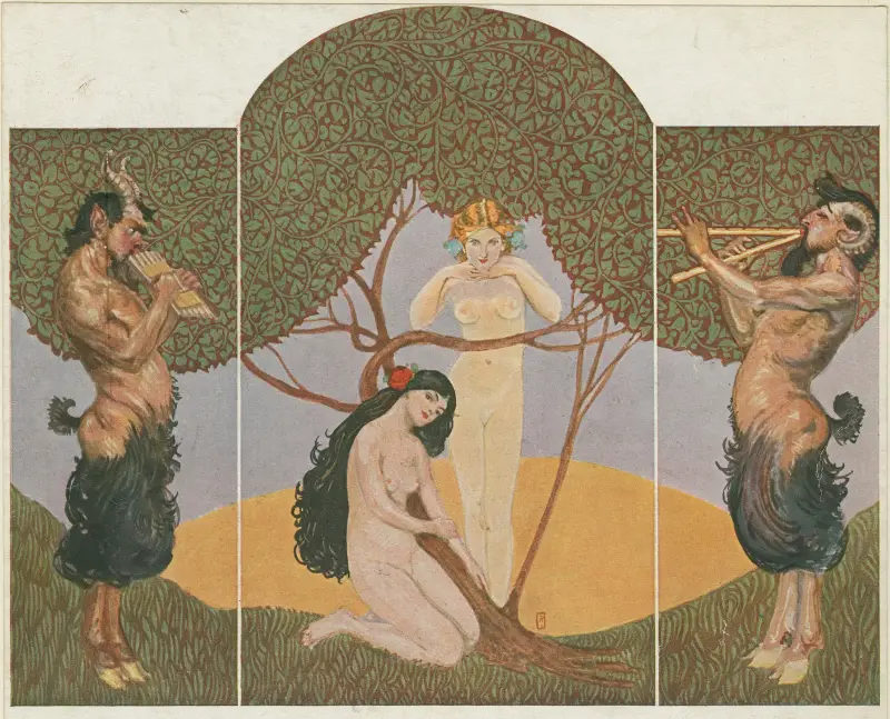 Fauns and nymphs av Willy Pogany