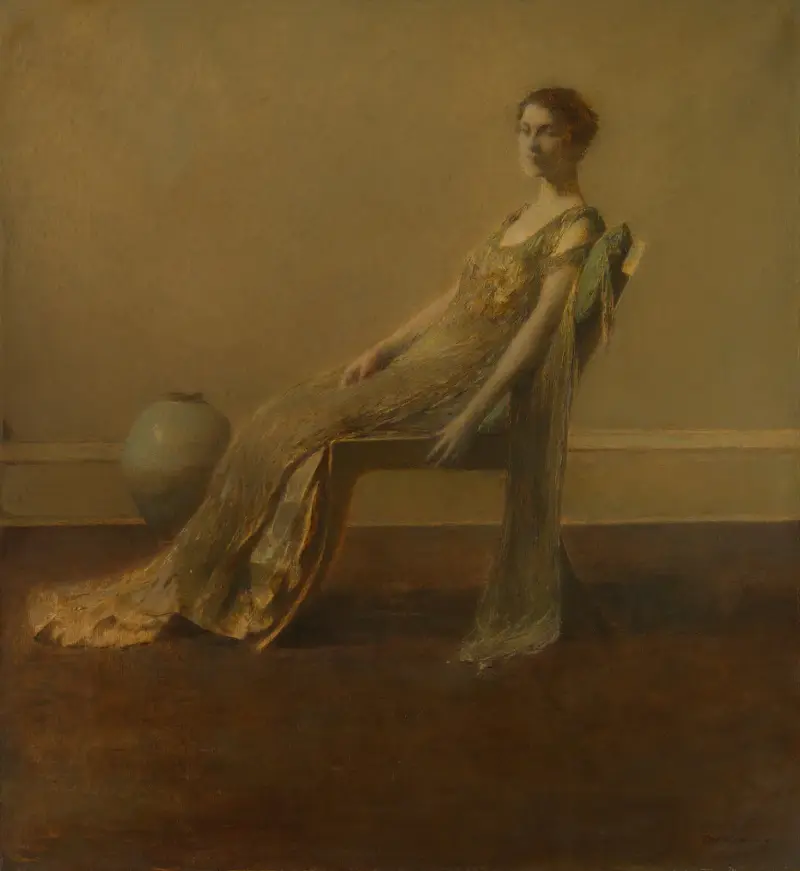 Grün und Gold von Thomas Wilmer Dewing