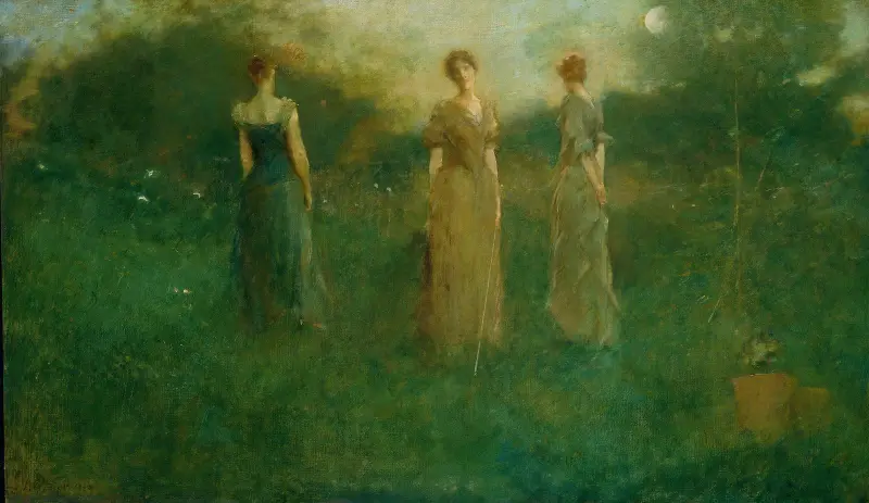 V zahradě, Thomas Wilmer Dewing