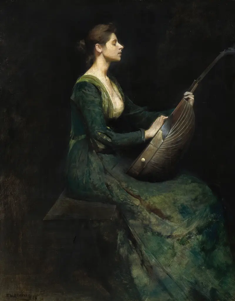 Dáma s loutnou, Thomas Wilmer Dewing