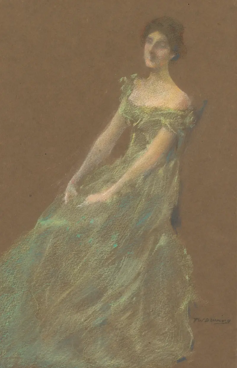 Den gröna klänningen av Thomas Wilmer Dewing