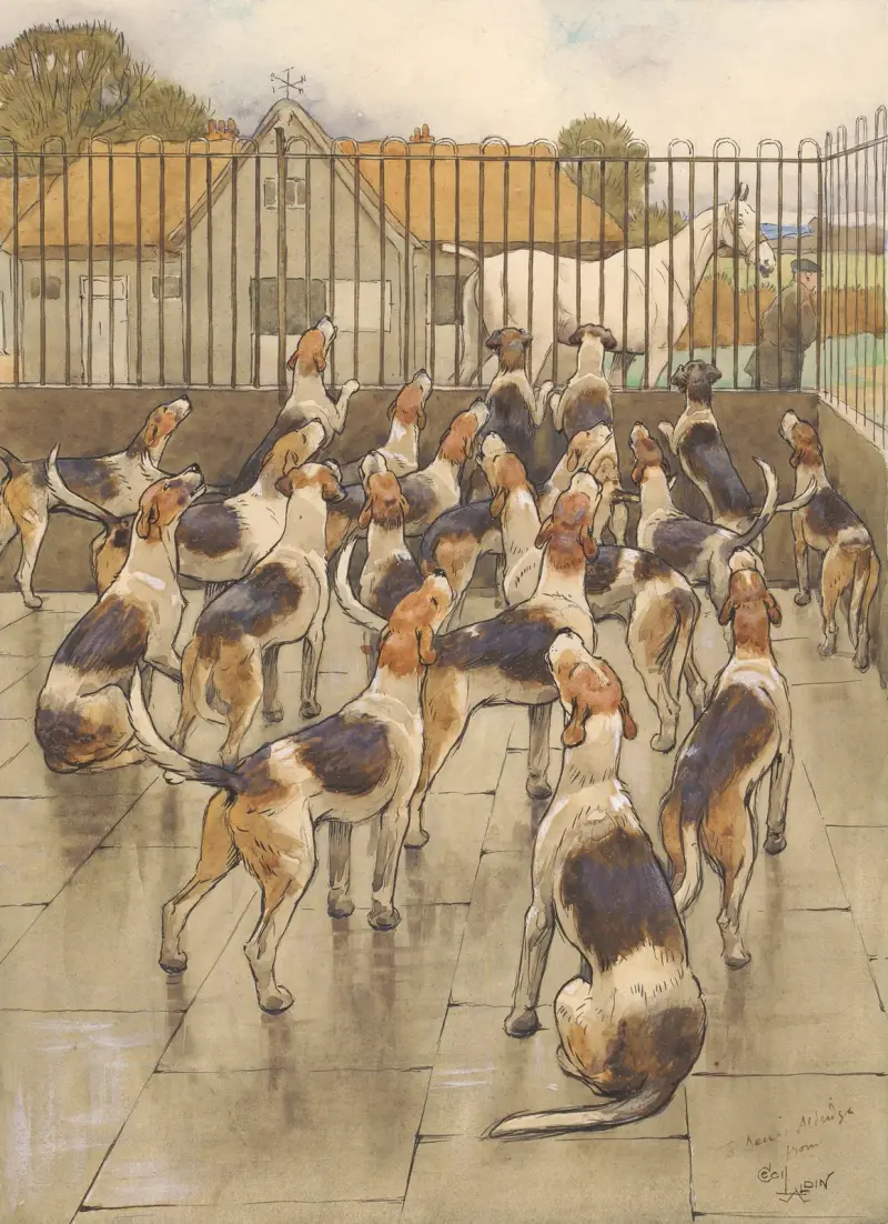 ‘The Hounds Began Suddenly to Howl in Chorus’ av Cecil Charles Windsor Aldin