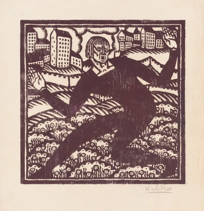 Design for fine art print, ‘The Mad Dancer’.] [Woodcut print av Winold Reiss