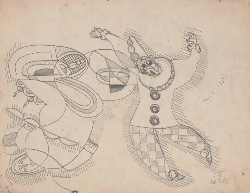 Miscellaneous interior details.] [Details, figural doodles, and notations av Winold Reiss