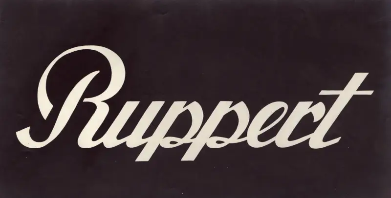 Stylized logo for Ruppert Beer av Winold Reiss