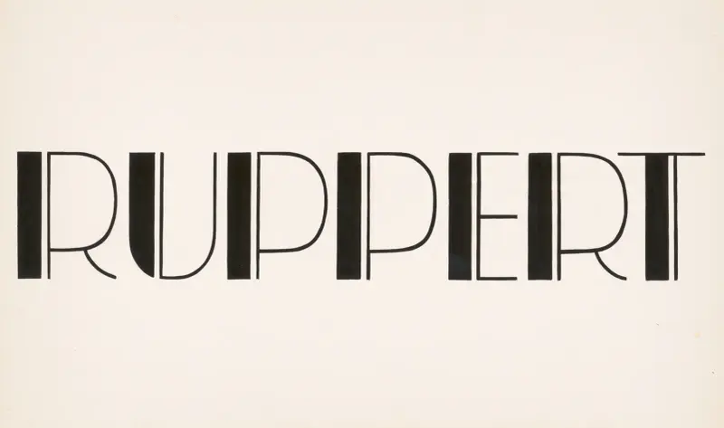Typographical studies for Ruppert Beer av Winold Reiss