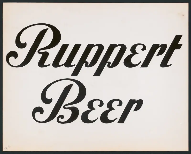 Typographical studies for Ruppert Beer av Winold Reiss