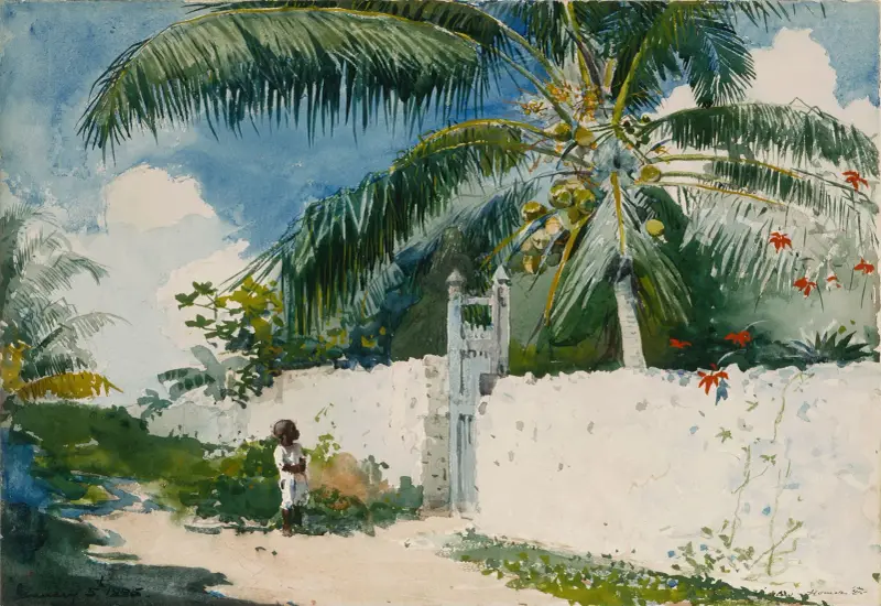 A Garden in Nassau av Winslow Homer