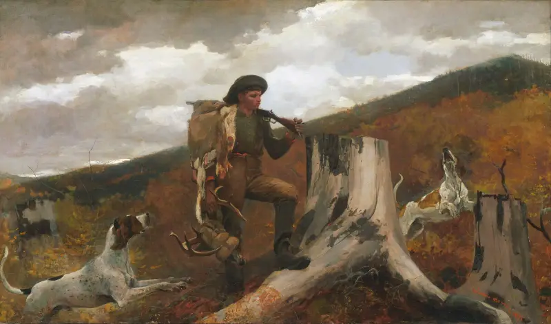 A Huntsman and Dogs av Winslow Homer
