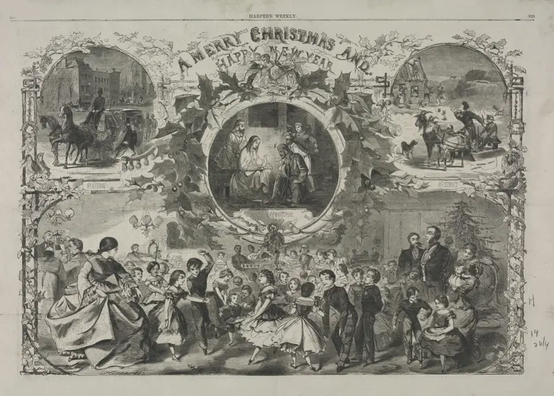 A Merry Christmas and a Happy New Year av Winslow Homer