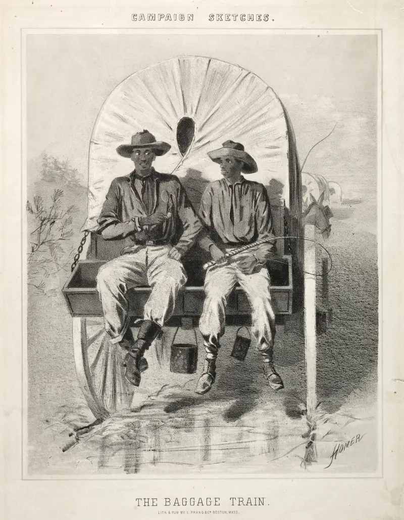 Campaign Sketches; The Baggage Train av Winslow Homer