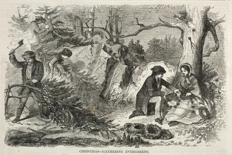 Christmas – Gathering Evergreens av Winslow Homer