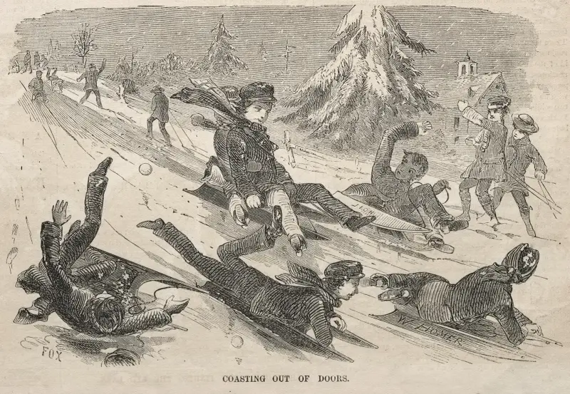Coasting Out of Doors av Winslow Homer
