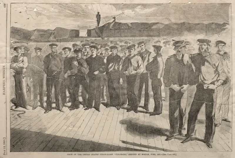 Crew of the United States Steam-Sloop ‘Colorado,’ Shipped at Boston, June 1861 av Winslow Homer