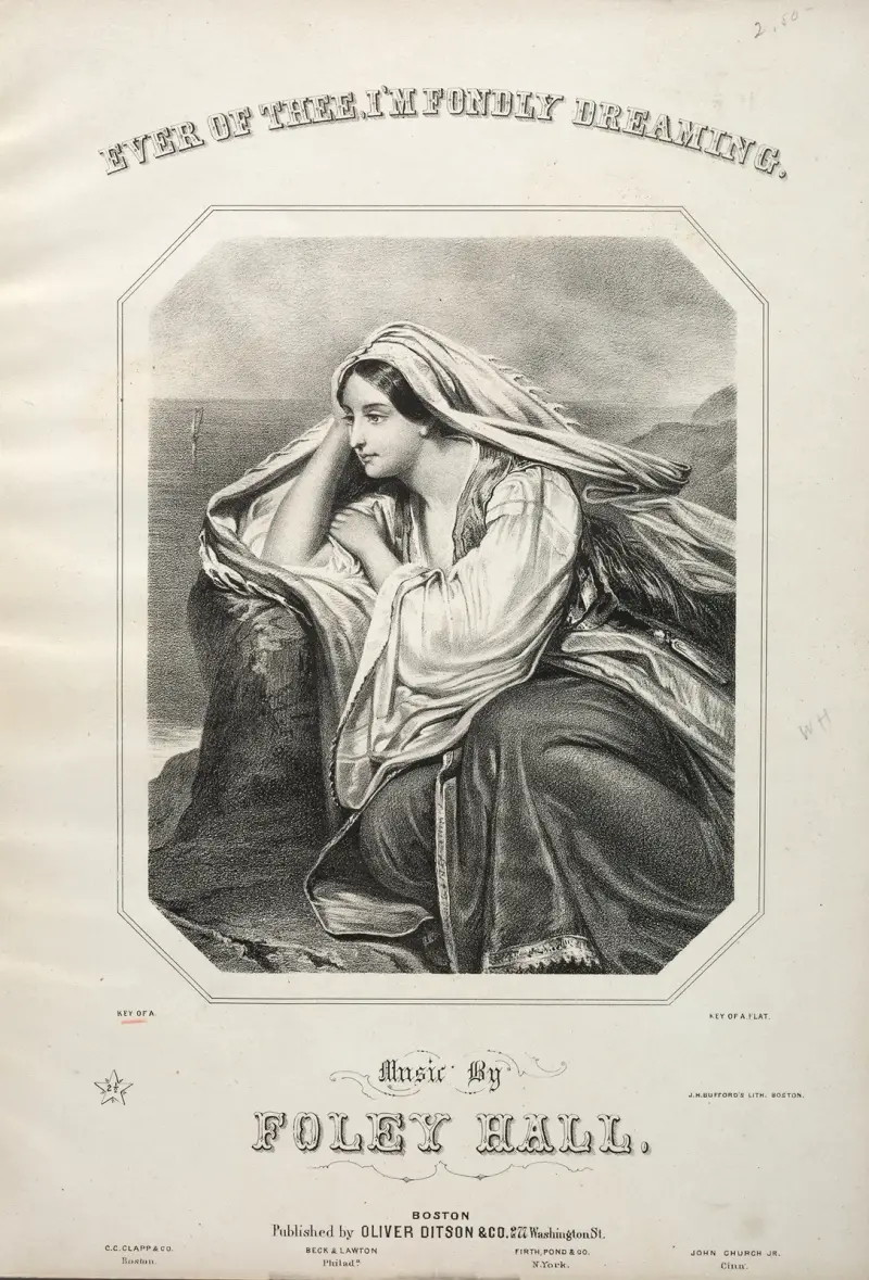 Ever of Thee, I’m Fondly Dreaming – Sheet Music Cover av Winslow Homer