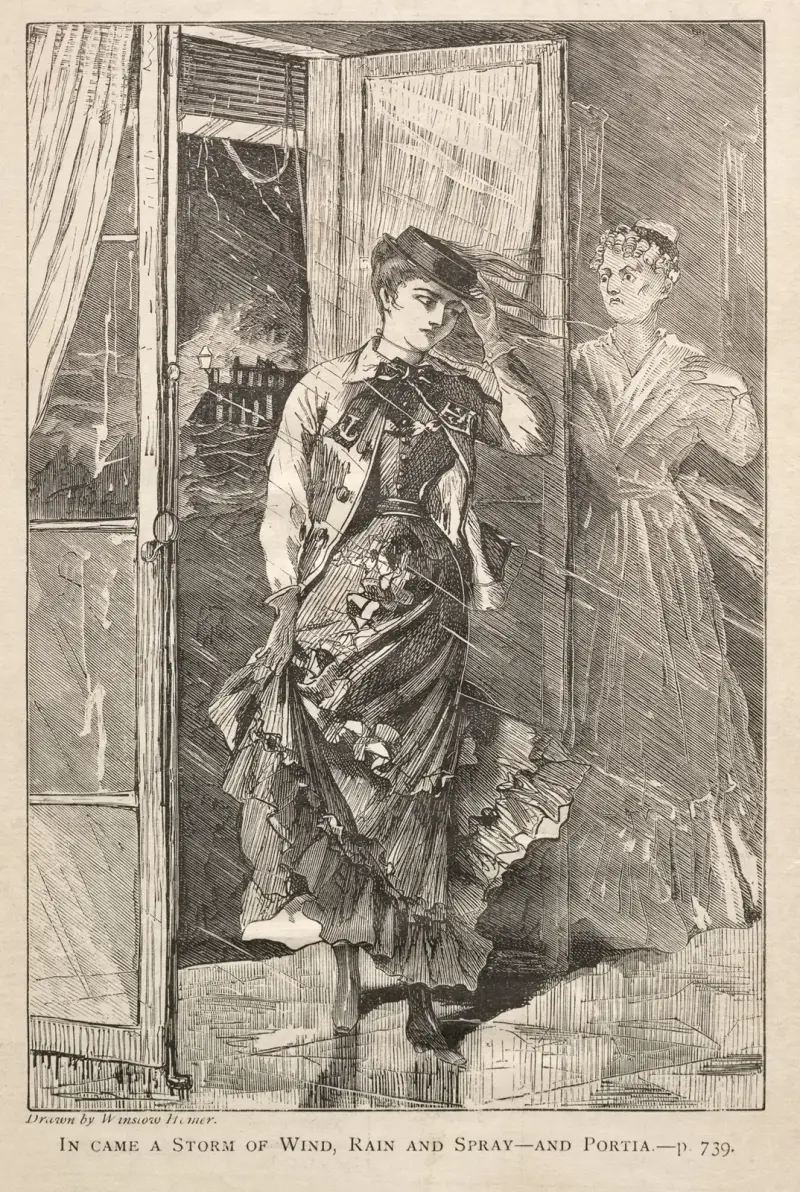 In Came a Storm of Wind, Rain and Spray – and Portia, 1869 – nr 2 av Winslow Homer