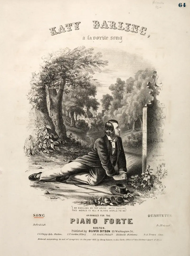 Katy Darling – Sheet Music Cover av Winslow Homer