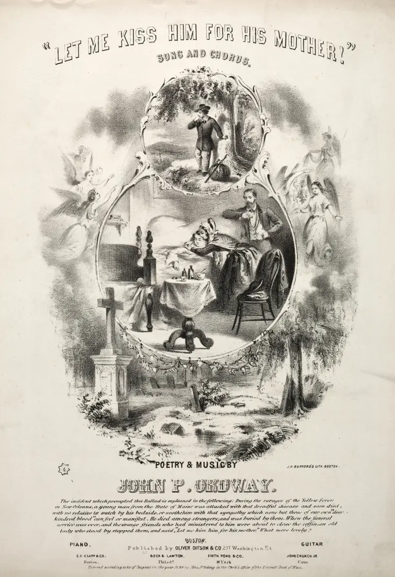 Let me Kiss him for his Mothers – Sheet Music Cover av Winslow Homer