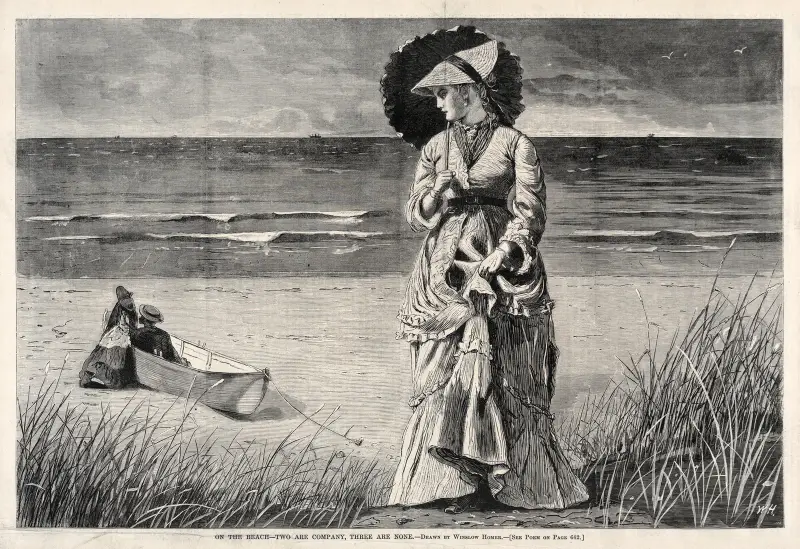 On the Beach – Two are Company, Three are None av Winslow Homer