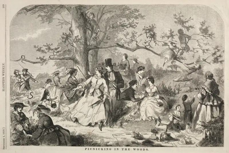 Picknicking in the Woods av Winslow Homer