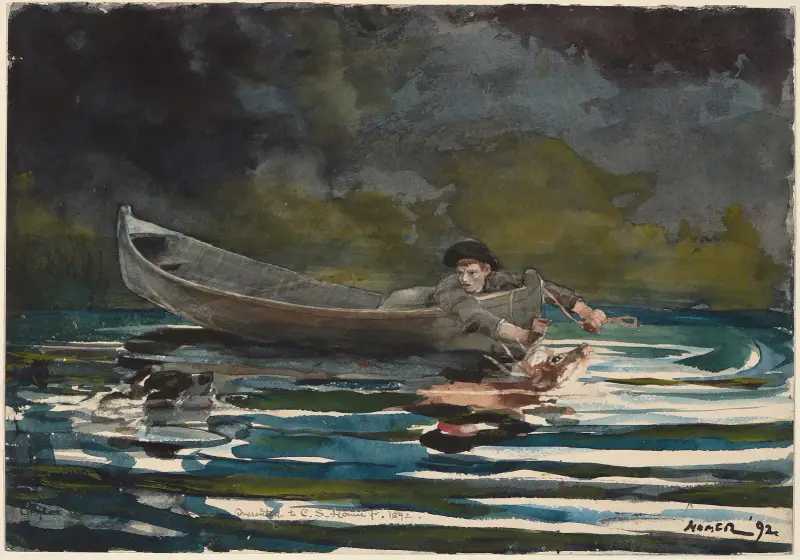 Szkic do „Hound and Hunter”, Winslow Homer
