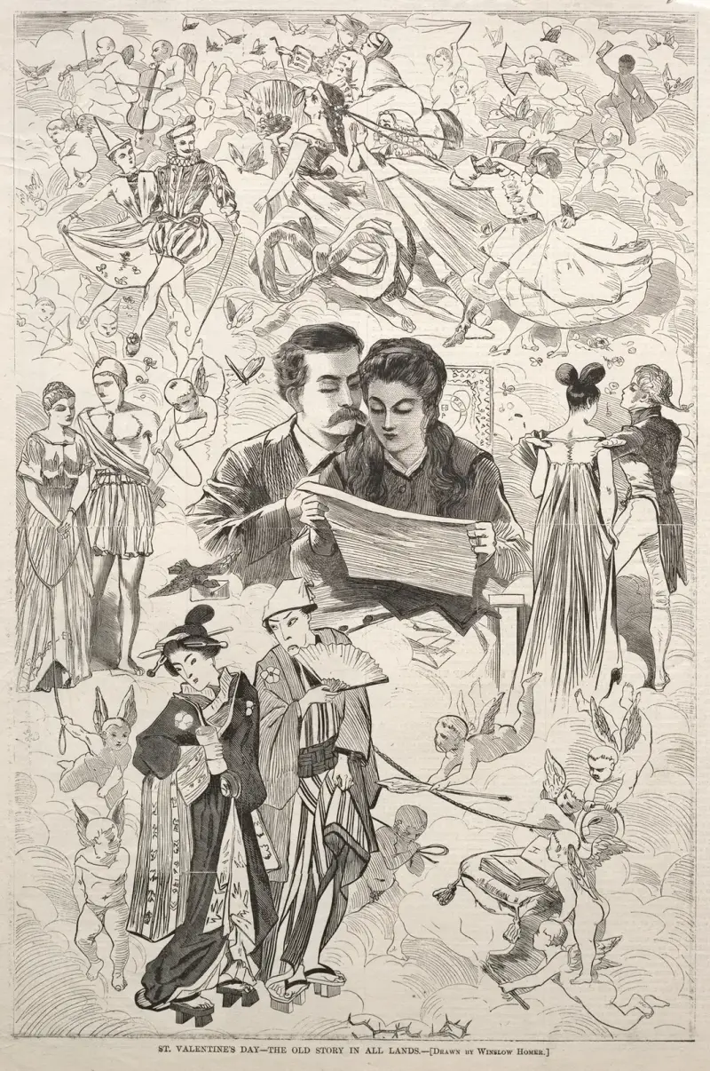 St. Valentine’s – The Old Story in All Lands av Winslow Homer