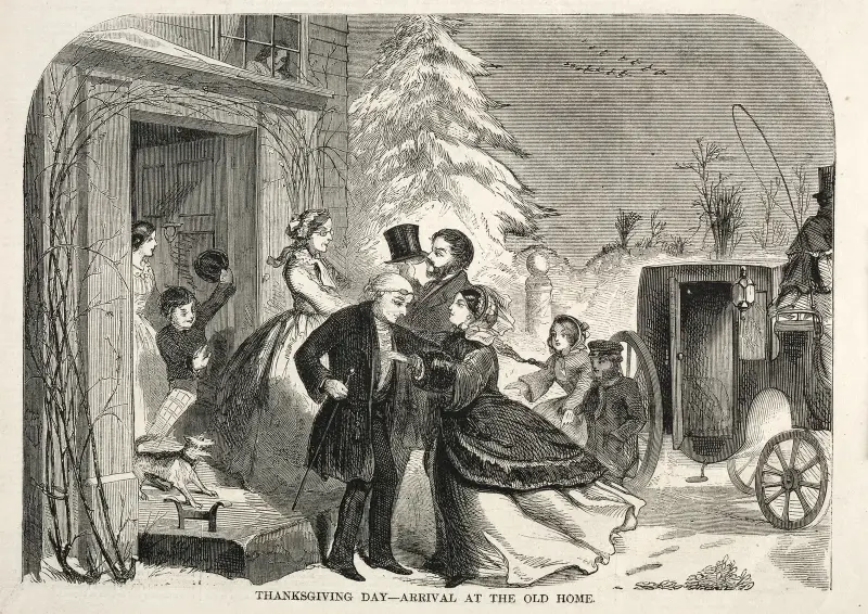 Thanksgiving Day – Arrival at the Old Home av Winslow Homer