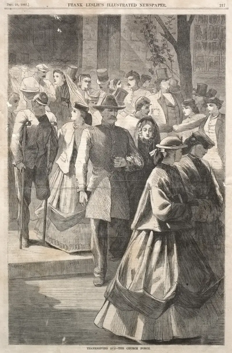Thanksgiving Day – The Church Porch av Winslow Homer