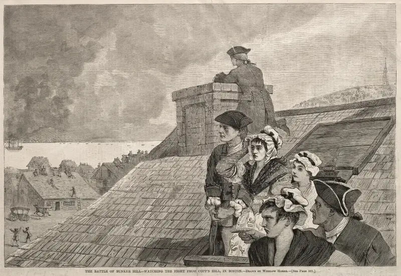 The Battle of Bunker Hill – Watching the Fight from Copp’s Hill, in Boston av Winslow Homer