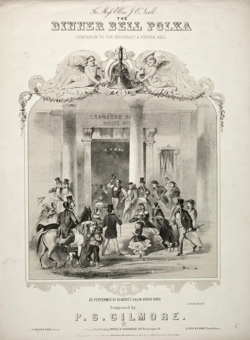 The Dinner Bell Polka – Sheet Music Cover av Winslow Homer