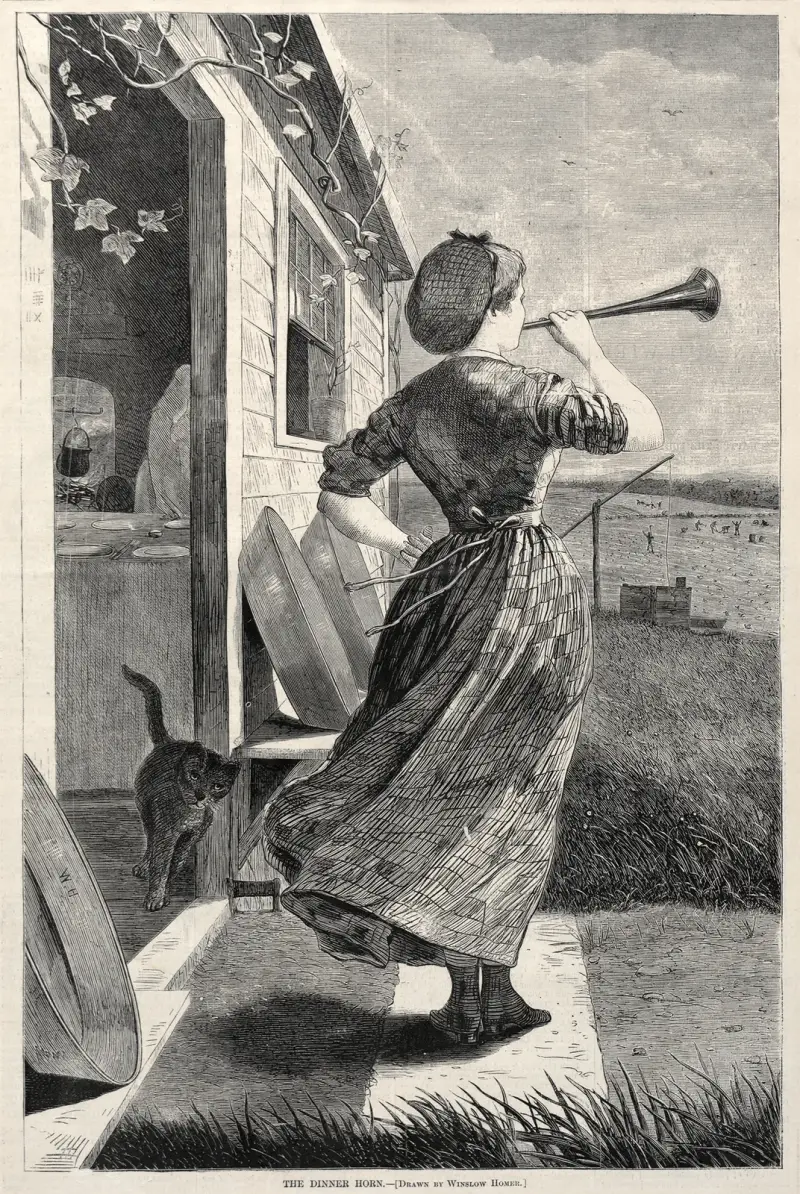 The Dinner Horn, 1870 – nr 2 av Winslow Homer