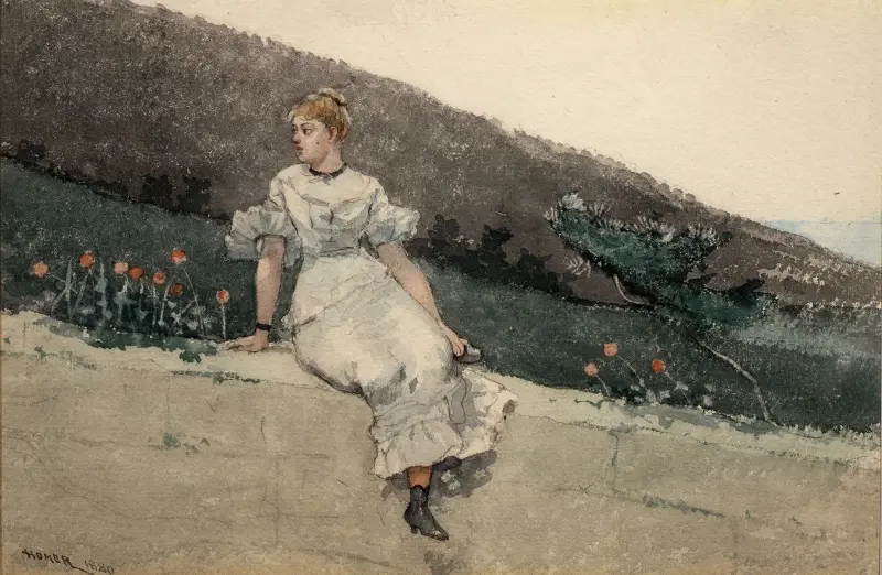 The Garden Wall, Winslow Homer