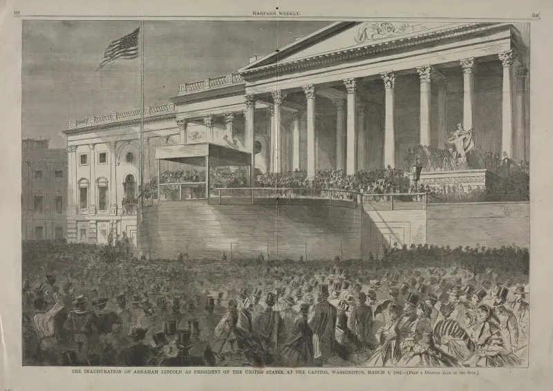 The Inauguration of Abraham Lincoln as President of the United States, at the Capitol, Washington, March 4, 1861 av Winslow Homer