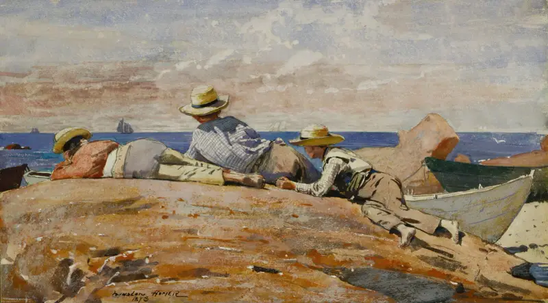 Three Boys on the Shore av Winslow Homer
