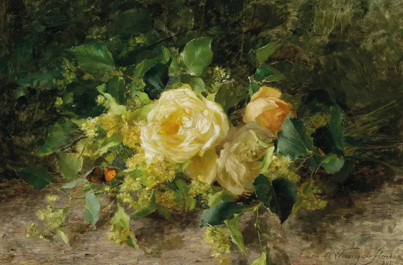 Ein Rosenstrauß von Olga Wisinger-Florian