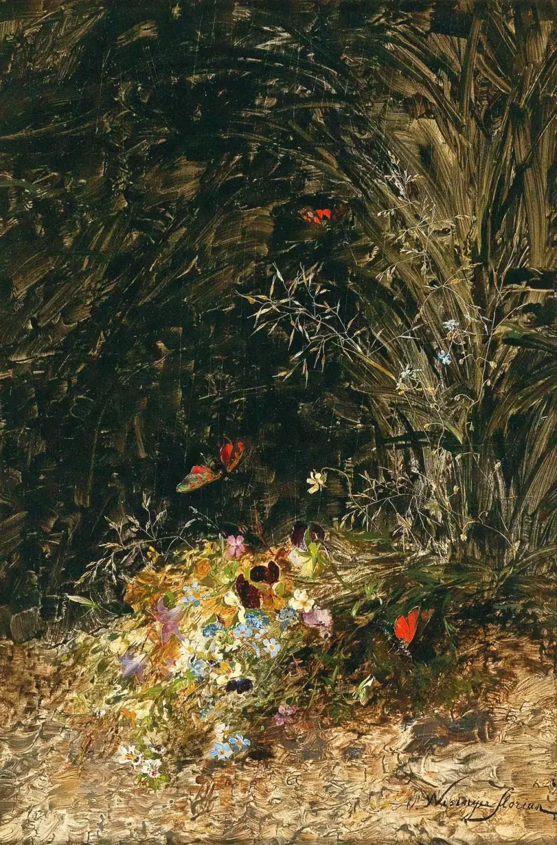 Strauß mit Wildblumen von Olga Wisinger-Florian