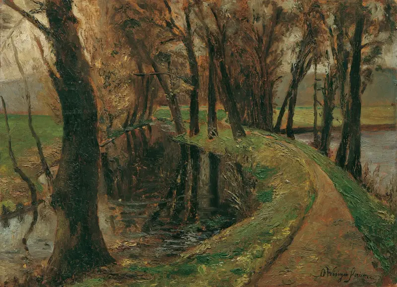 Allee am Weiher von Olga Wisinger-Florian