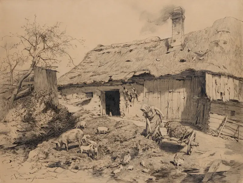 Arbeit am Bauernhof, 1888 – Nr. 2 von Olga Wisinger-Florian
