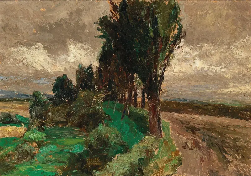 Avenue of Poplars av Olga Wisinger-Florian