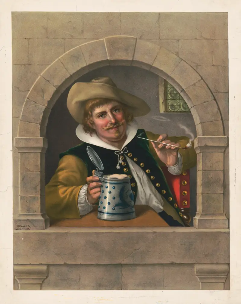 Biertrinker, 1880 – Nr. 1 von Wittemann Bros.