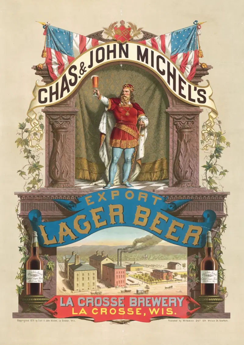 Chas. & John Michel’s export lager beer, La Crosse brewery, La Crosse, Wis., 1879 – nr 2 av Wittemann Bros.