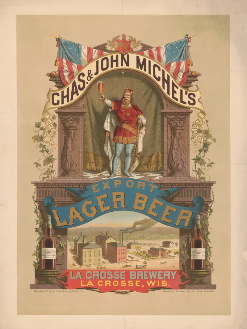 Chas. & John Michel’s export lager beer, La Crosse brewery, La Crosse, Wis., 1879 – nr 1 av Wittemann Bros.