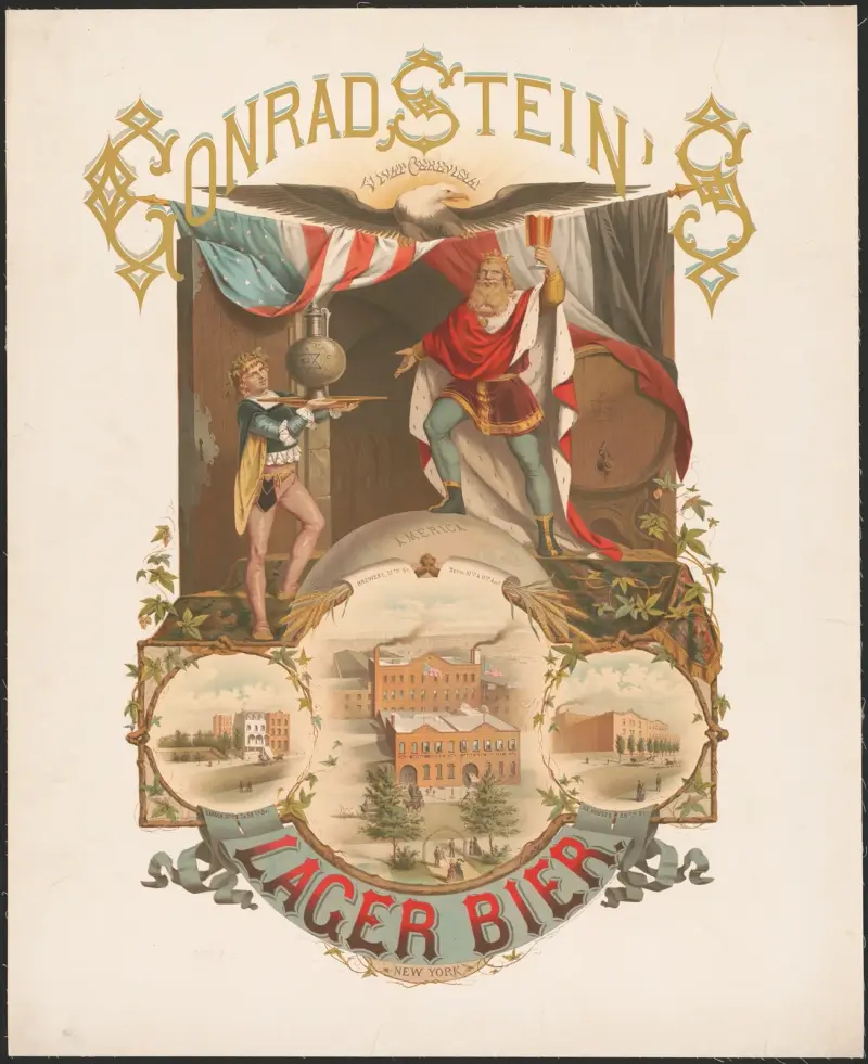 Conrad Stein’s lager bier, 1877 – nr 1 av Wittemann Bros.