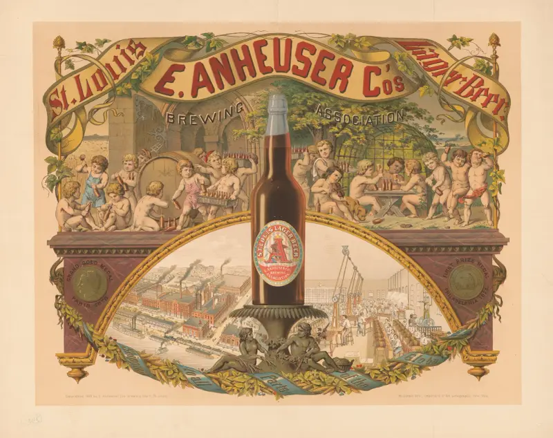 E. Anheuser Co’s Brewing Association, St. Louis lager beer av Wittemann Bros.