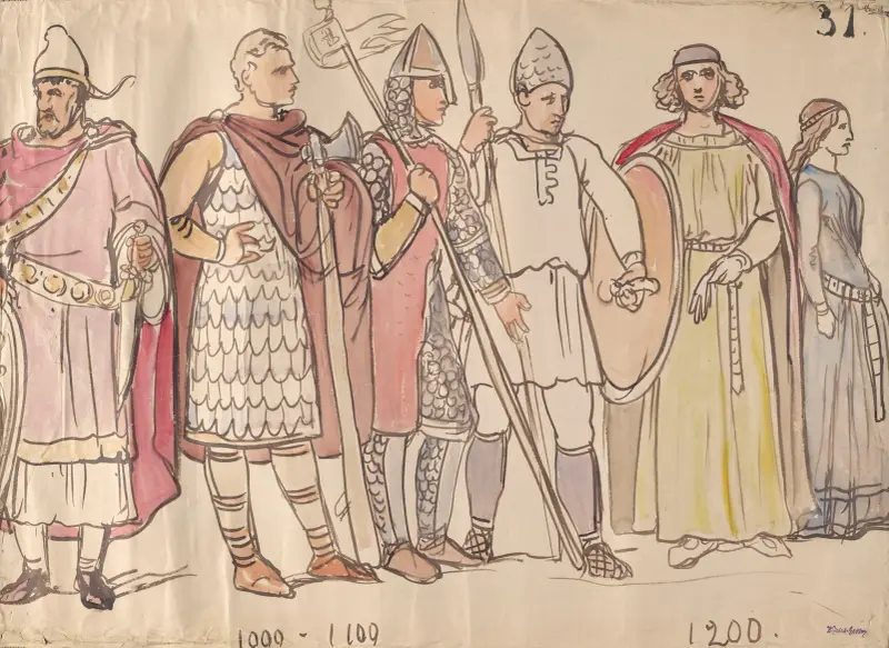 11th-, 12th- and 13th-Century Male and Female Garments av Wojciech Gerson