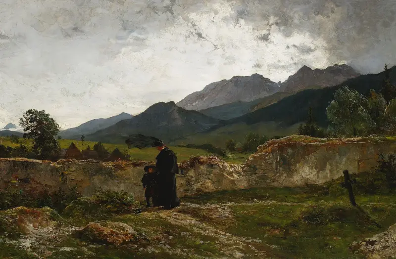 Friedhof in den Bergen von Wojciech Gerson