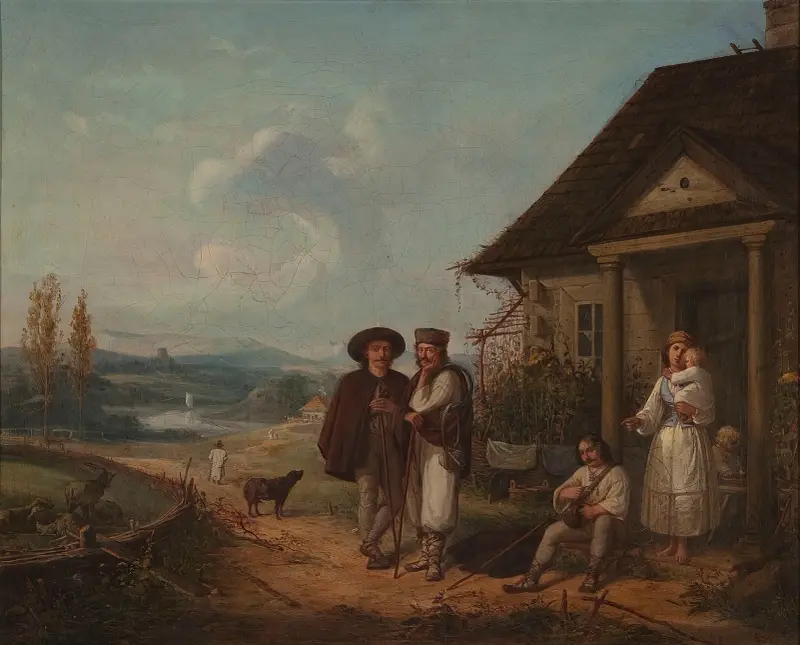 Vor einem Herrenhaus von Wojciech Gerson