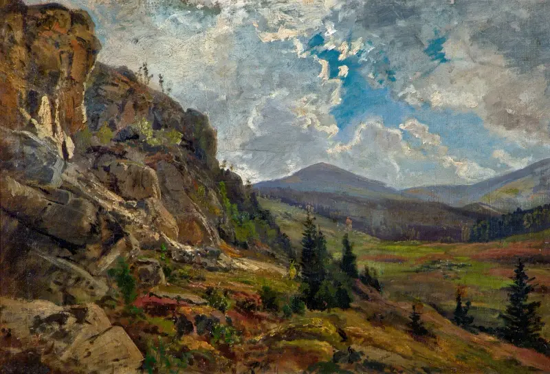 Krajobraz górski, 1885, Wojciech Gerson