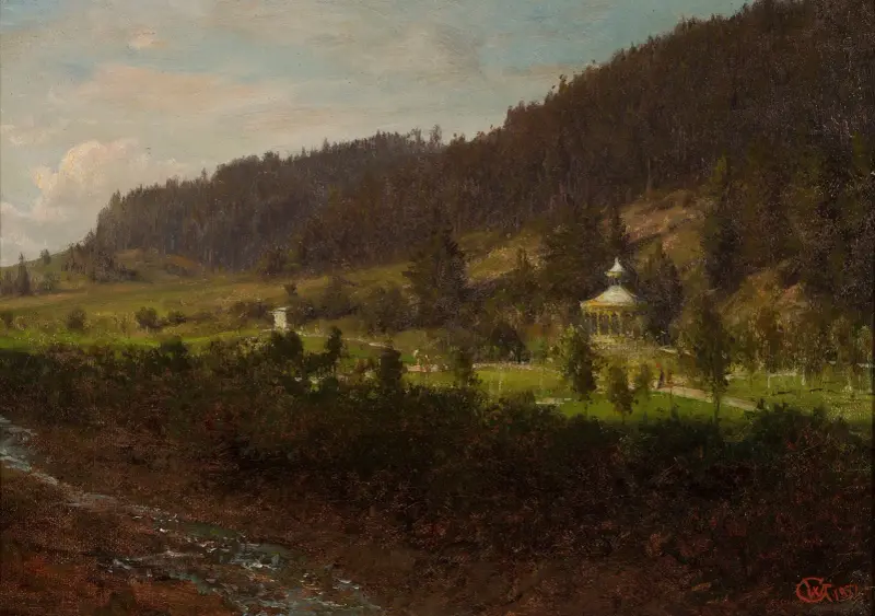 Landschaft am Fuße der Berge von Wojciech Gerson
